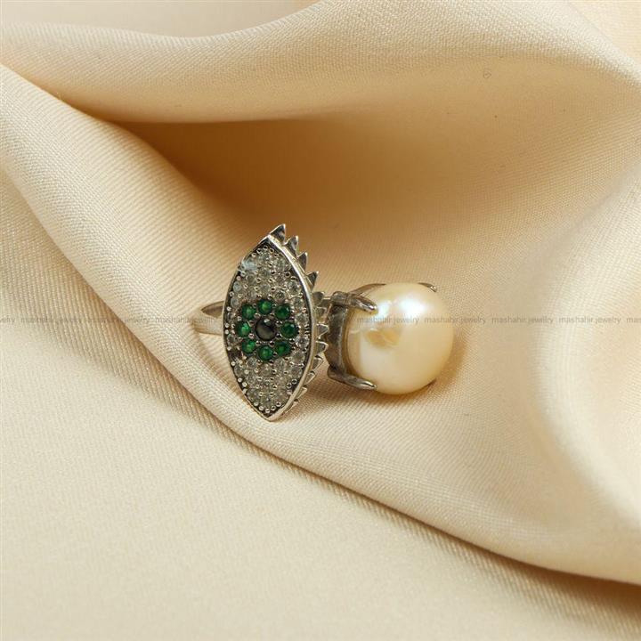 انگشتر طرح مروارید زنانه کد 7399